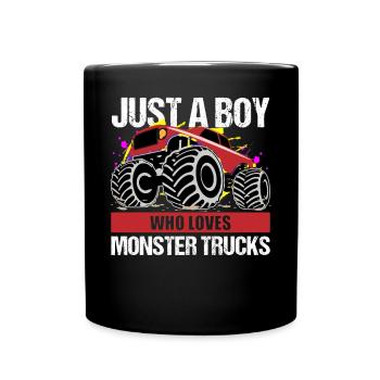 Garçon Monster Truck Passion Cadeau - Mug uni - noir - Devant
