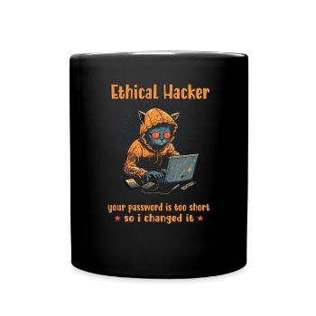 Ethical Cyber Security Ethical Hacking Analyst - Full Colour Mug - black - Front