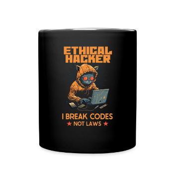 Ethical Hacking Analyst Ethical Cyber Security - Full Colour Mug - black - Front