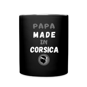 Papa made in Corsica Cadeau Humour Papa Corse - Mug uni - noir - Devant