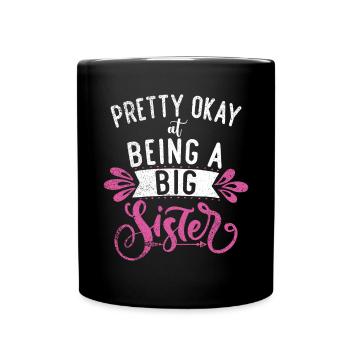 Big Sister Gift - Tasse einfarbig - Schwarz - Vorne