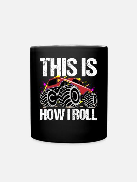Dynamisches Monster Truck Abenteuer - Tasse einfarbig - Schwarz