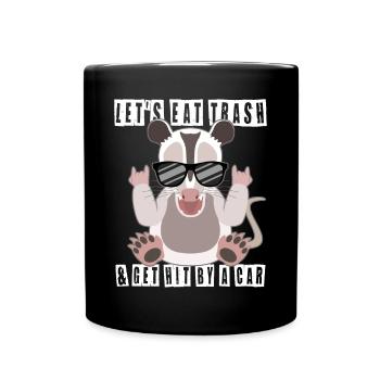Siegreiches Opossum Coolness Faktor - Tasse einfarbig - Schwarz - Vorne