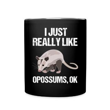 Naturally Elegant Opossum Highlight - Full Colour Mug - black - Front