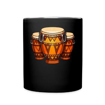 Bongo Player Musicien d’instrument de musique - Mug uni - noir - Devant