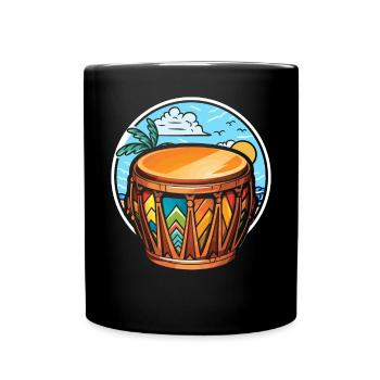 Bongo Player Musicien d’instrument de musique - Mug uni - noir - Devant