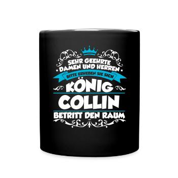Collin Name Design - Tasse einfarbig - Schwarz - Vorne