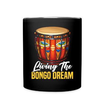 Bongo Player Musical Instrument Musician - Full Colour Mug - black - Front