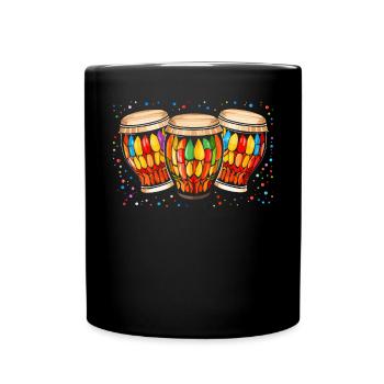 Bongo Player Musicien d’instrument de musique - Mug uni - noir - Devant