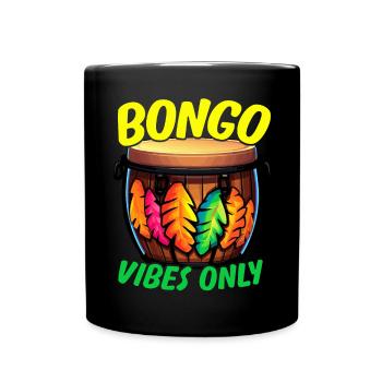 Bongospieler Musikinstrument Musiker - Tasse einfarbig - Schwarz - Vorne