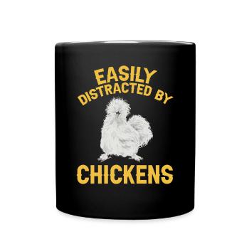 Seidenhuhn Poulet soyeux - Mug uni - noir - Devant