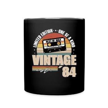 40. Geburtstag Jahrgang 1984 Vintage 1984 - Tasse einfarbig - Schwarz - Vorne