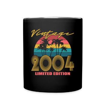 20. Geburtstag Jahrgang 2004 Vintage 2004 - Tasse einfarbig - Schwarz - Vorne