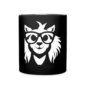 Funny Alpaca Wearing Sunglasses Cool Alpacas - Full Colour Mug - black - Front