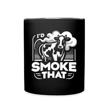 I'd Smoke That Meat BBQ - Full Colour Mug - black - Front