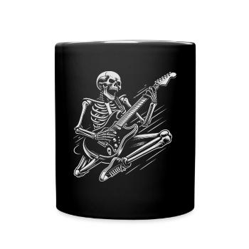 Guitare Squelette Rock and Roll - Mug uni - noir - Devant
