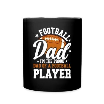 Soccer Dad Proud Soccer Dad Father's Day - Full Colour Mug - black - Front