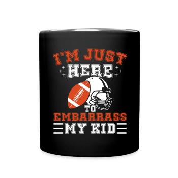 Fußball Papa Stolze Fußball -Vater Vatertag - Tasse einfarbig - Schwarz - Vorne