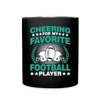 Fußball Papa Stolze Fußball -Vater Vatertag - Tasse einfarbig - Schwarz - Vorne
