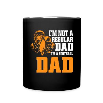 Fußball Papa Stolze Fußball -Vater Vatertag - Tasse einfarbig - Schwarz - Vorne