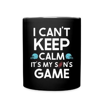 Fußball Papa Stolze Fußball -Vater Vatertag - Tasse einfarbig - Schwarz - Vorne
