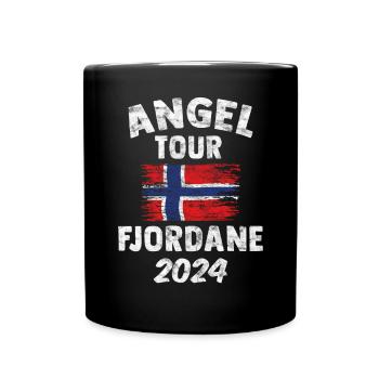 FJORDANE 2024 Voyage de pêche Norvège - Mug uni - noir - Devant