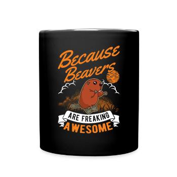 Beaver Gift Beaver Dam - Full Colour Mug - black - Front