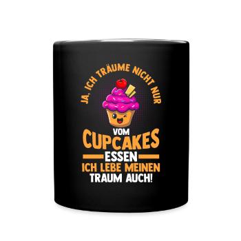 Backen Cupcakes - Tasse einfarbig - Schwarz - Vorne