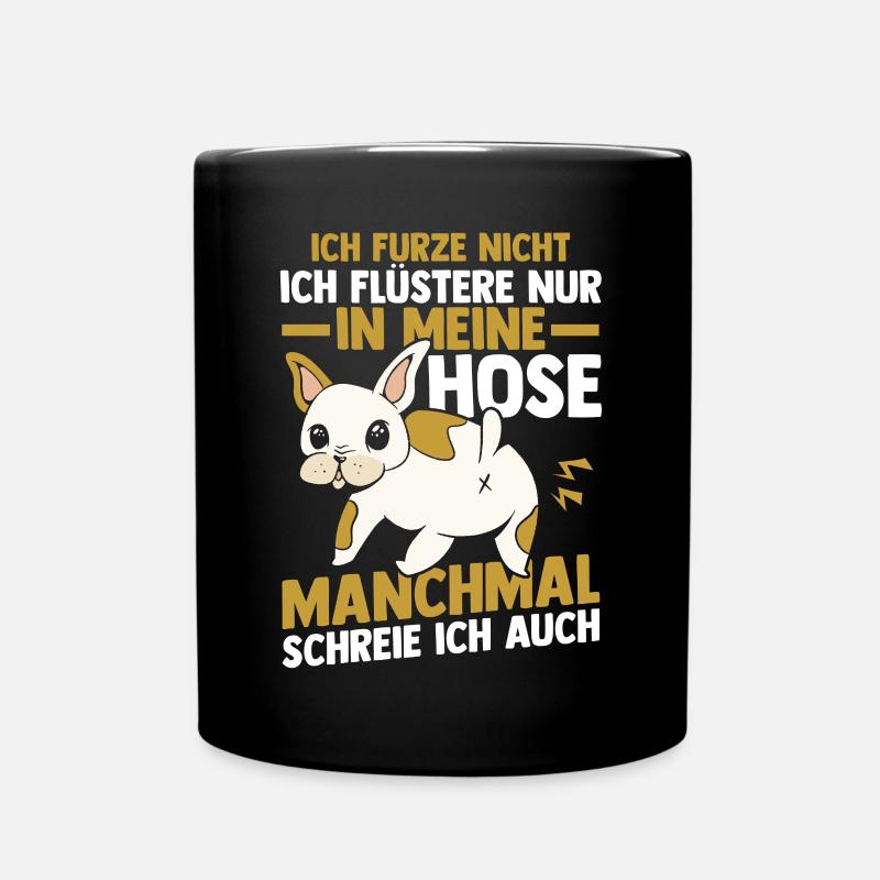 Ich Furze Nicht Hund - Tasse einfarbig - Schwarz