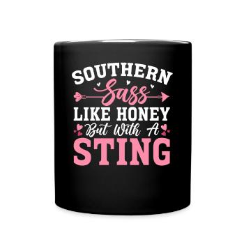 Drôle de fille du Sud - Mug uni - noir - Devant