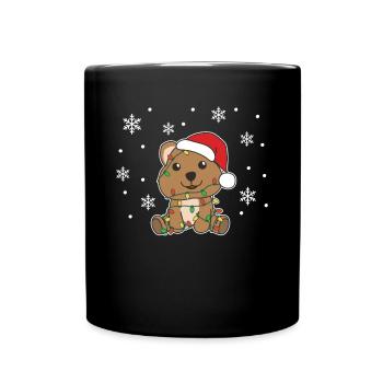 Quokka Noël Hiver Animaux Quokkas - Mug uni - noir - Devant