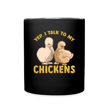 Seidenhuhn Poulet soyeux - Mug uni - noir - Devant