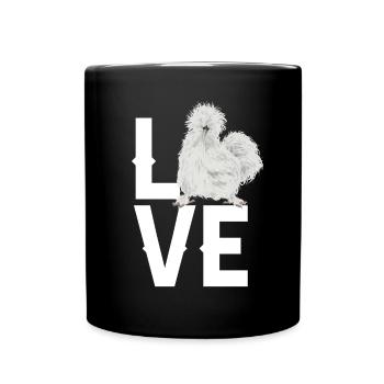 Seidenhuhn Poulet soyeux - Mug uni - noir - Devant