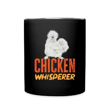 Seidenhuhn Poulet soyeux - Mug uni - noir - Devant