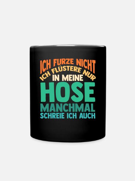 Ich Furze Nicht Hund Lustige Sprüche - Tasse einfarbig - Schwarz