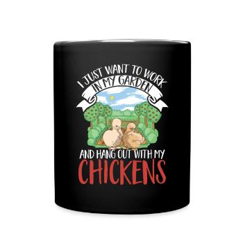 Seidenhuhn Silkie Chicken - Full Colour Mug - black - Front