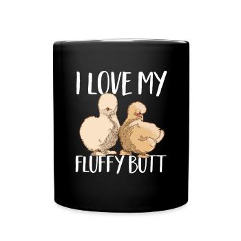 Seidenhuhn Poulet soyeux - Mug uni - noir - Devant