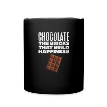 chocolat - Mug uni - noir - Devant