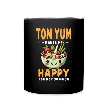 Tom Yum Soup Enthusiast Artistic Design For Thai - Full Colour Mug - black - Front