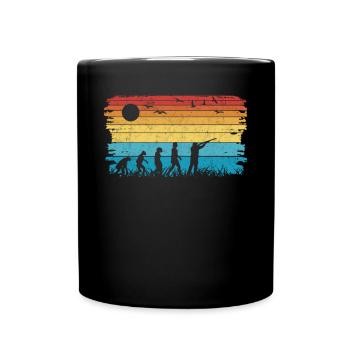 Clay Pigeon Shooting Evolution - Full Colour Mug - black - Front