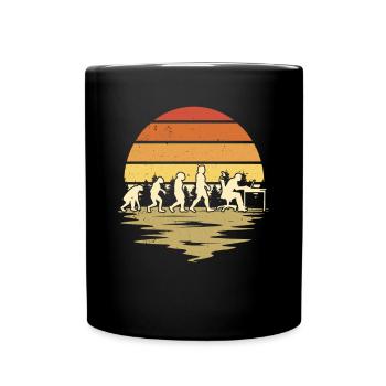 Computer Scientist Evolution Programmer Nerd - Full Colour Mug - black - Front