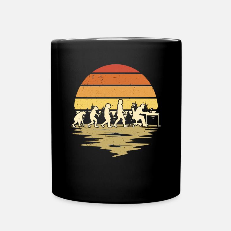 Informatiker Evolution Programmierer Nerd - Tasse einfarbig - Schwarz