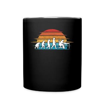 Computer Scientist Evolution Programmer Nerd - Full Colour Mug - black - Front
