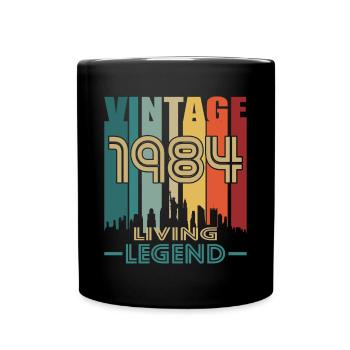 40th Birthday Vintage 1984 Vintage 1984 - Full Colour Mug - black - Front