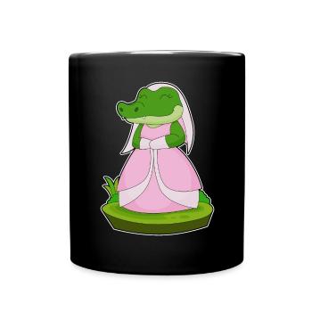 Krokodil Braut Schleier Hochzeit - Tasse einfarbig - Schwarz - Vorne