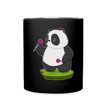 Panda Dart Dartpfeil - Full Colour Mug - black - Front
