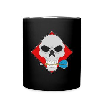 Fléchette tête de mort - Mug uni - noir - Devant