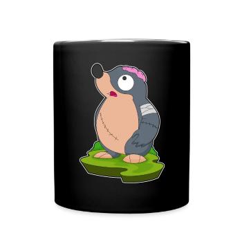 Taupe Halloween Zombie - Mug uni - noir - Devant