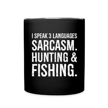 I speak 3 languages funny shirt - Mug uni - noir - Devant