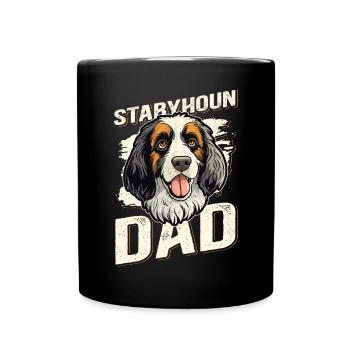 Cadeau de propriétaire de chien Stabyhoun Dad Stabijhoun - Mug uni - noir - Devant
